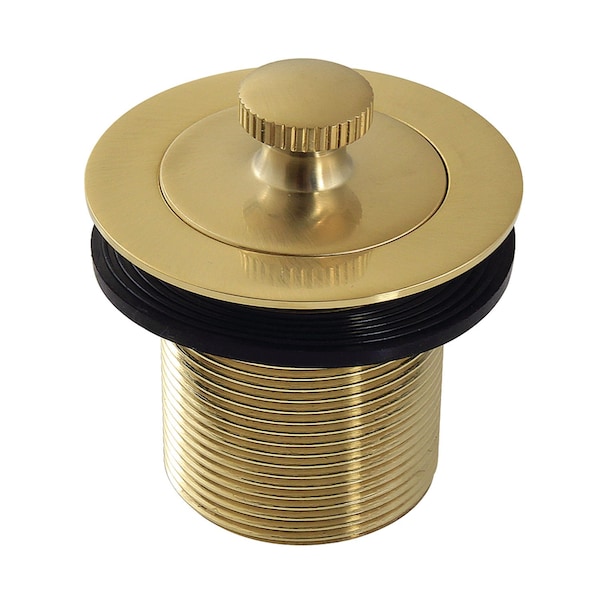 112 Lift and Turn Tub Drain with 134 Body Thread, Brushed Brass